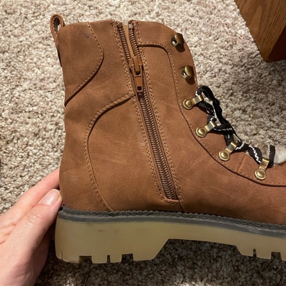 Style & Co. Faux Fur Combat Boots - Picture 7 of 8